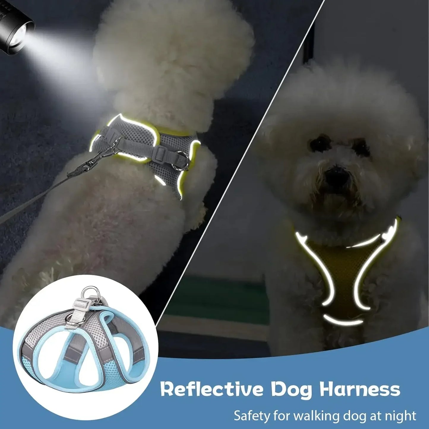 Escape-Proof Dog Harness and Leash Set for Small Dogs Cats Puppy Harness Vest Reflective Kitten Walking Lead Leash Pet Supplies