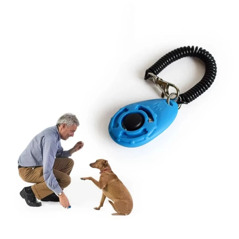 Dog Training Clicker Aid Adjustable WristStrap Sound Plastic Pet Cat Click Trainer Key Chain Dog Repeller Dog Supplies 
