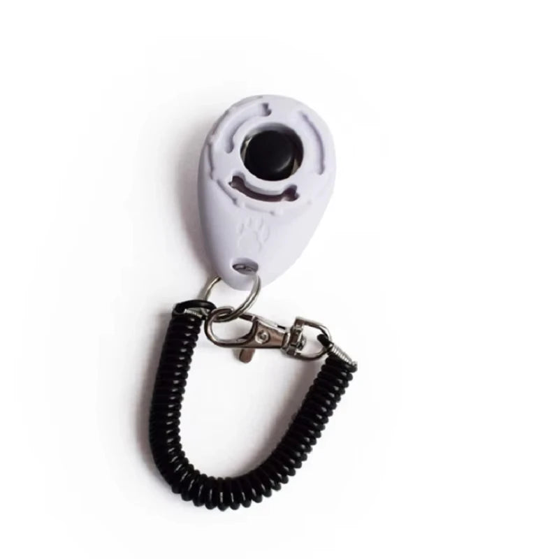 Dog Training Clicker Aid Adjustable WristStrap Sound Plastic Pet Cat Click Trainer Key Chain Dog Repeller Dog Supplies ﻿