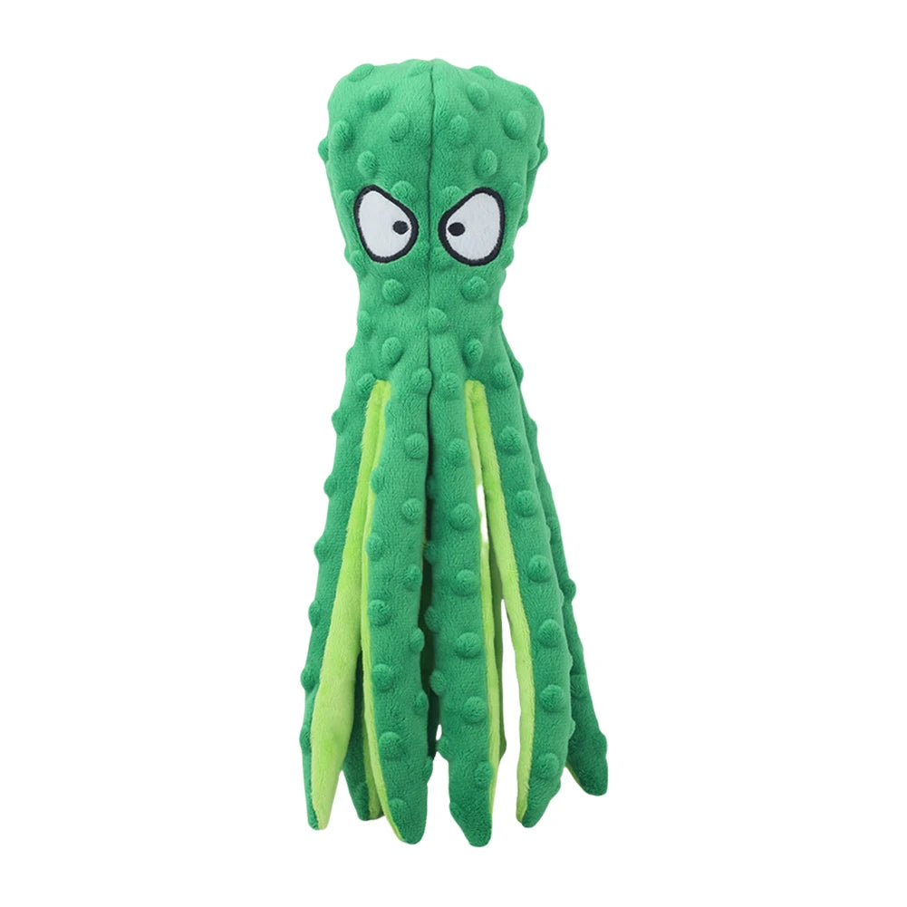 Dog Vocal Toys Octopus Non-stuffed Soft Plush Toy Puppy Educational Teething Chew Toys Pet Supplies for Small Medium Dogs